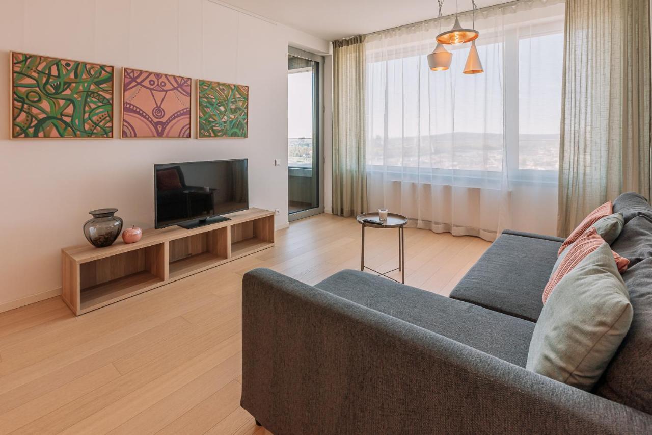 Skau Coral Residence In Sky Park 22 Floor 1Tower Panoramic View Free Parking Bratysława Zewnętrze zdjęcie
